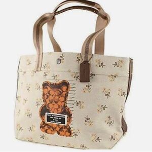Limited Edition Coach Vandal Gummy Bear Floral Canvas Tote